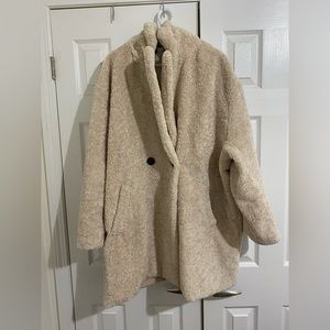 Beige teddy coat from H&M